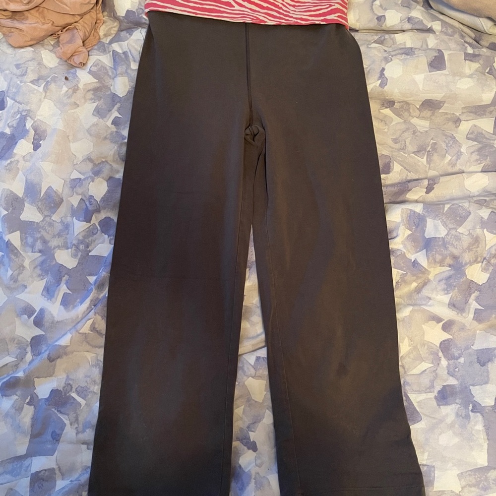 Victoria's Secret Black Capris with Red Striped Waistband